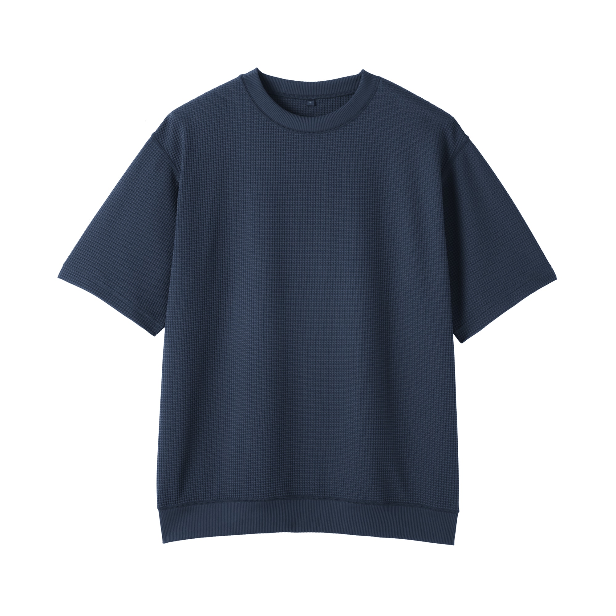 紳士　ＵＶカット乾きやすいワッフルクルーネック半袖Ｔシャツ