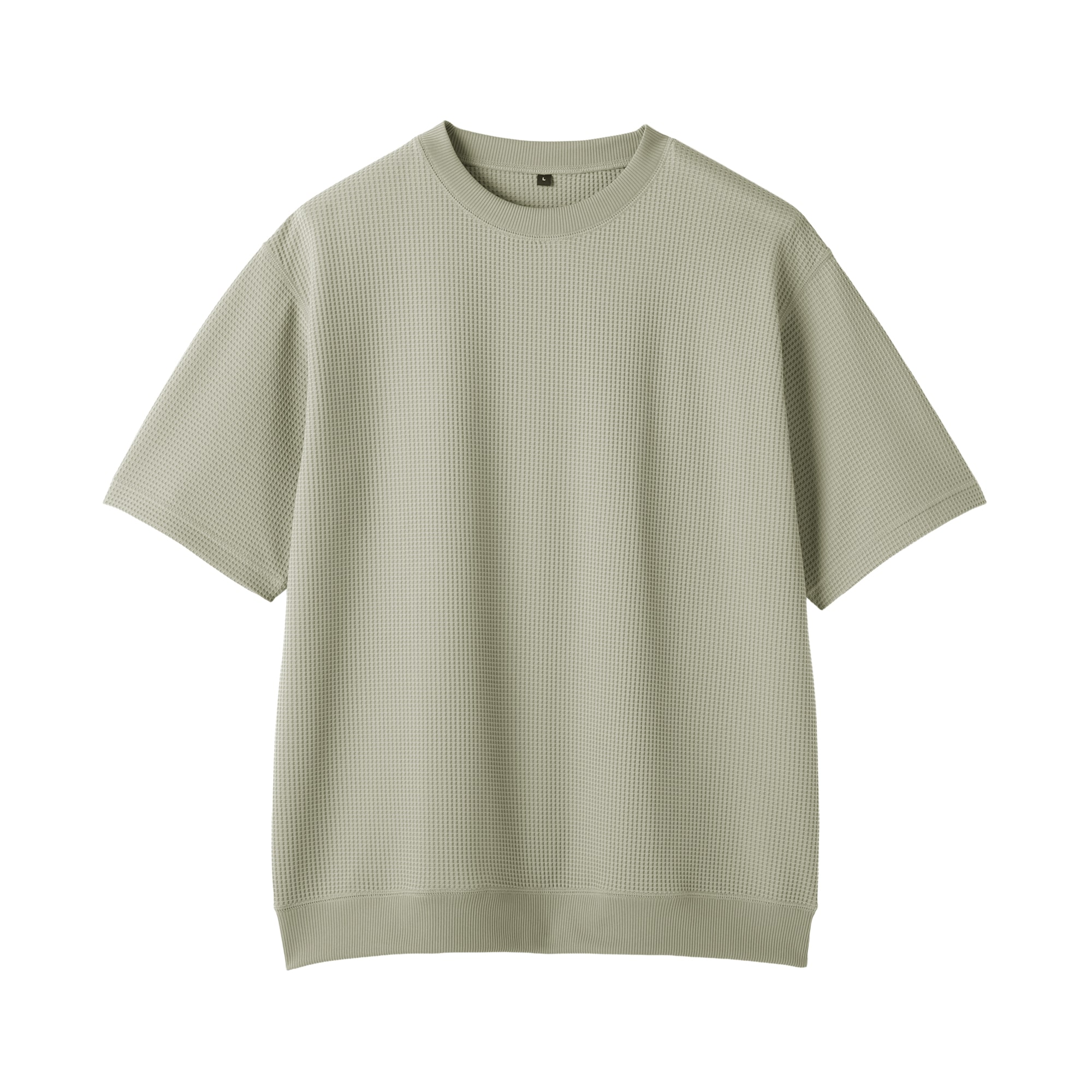 紳士　ＵＶカット乾きやすいワッフルクルーネック半袖Ｔシャツ