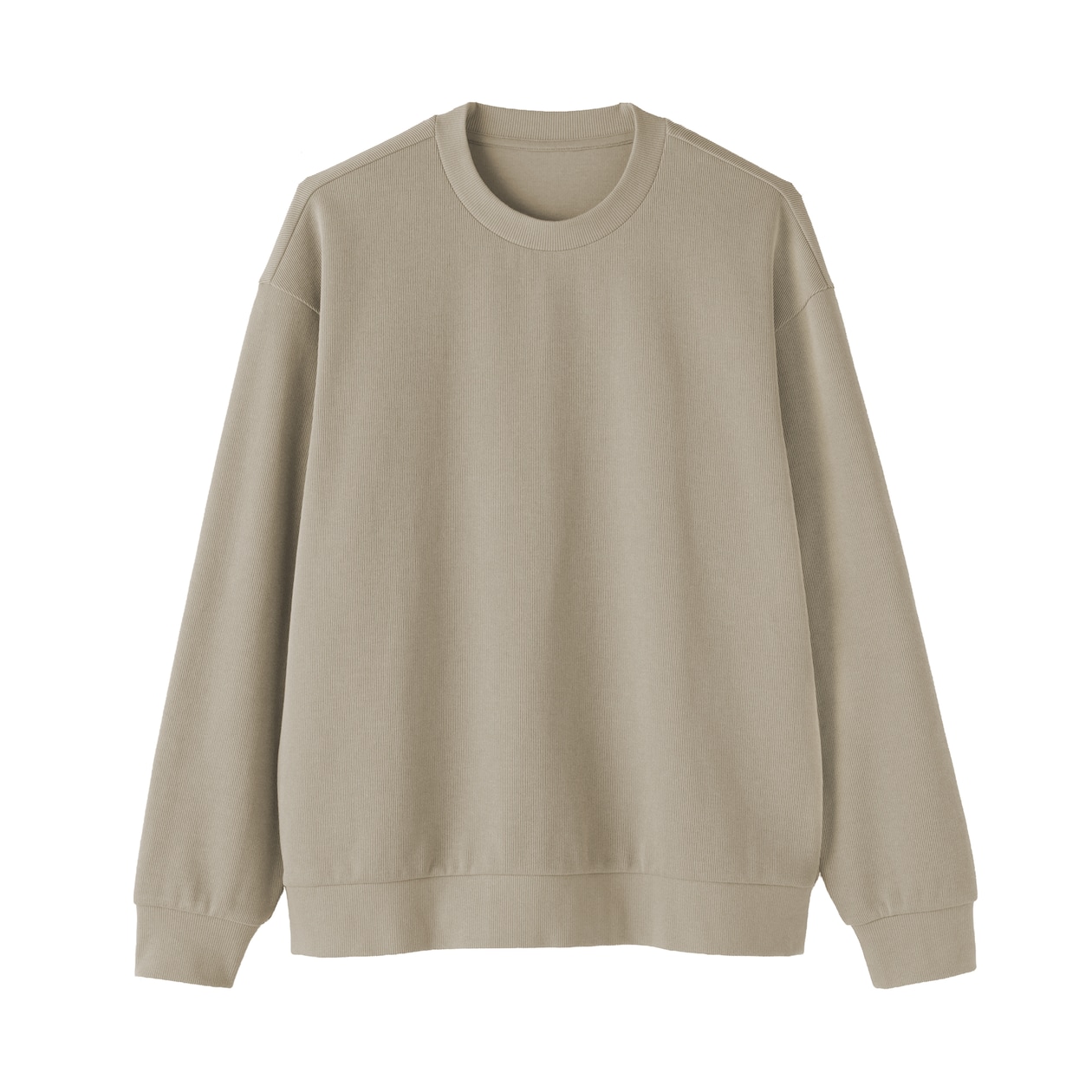 紳士　二重編みクルーネックプルオーバー