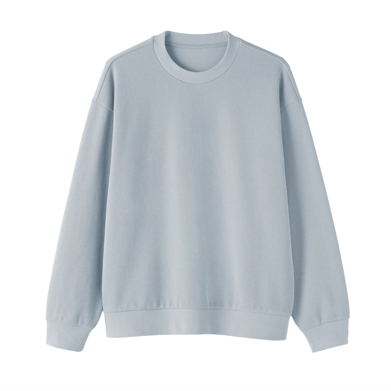 紳士　二重編みクルーネックプルオーバー