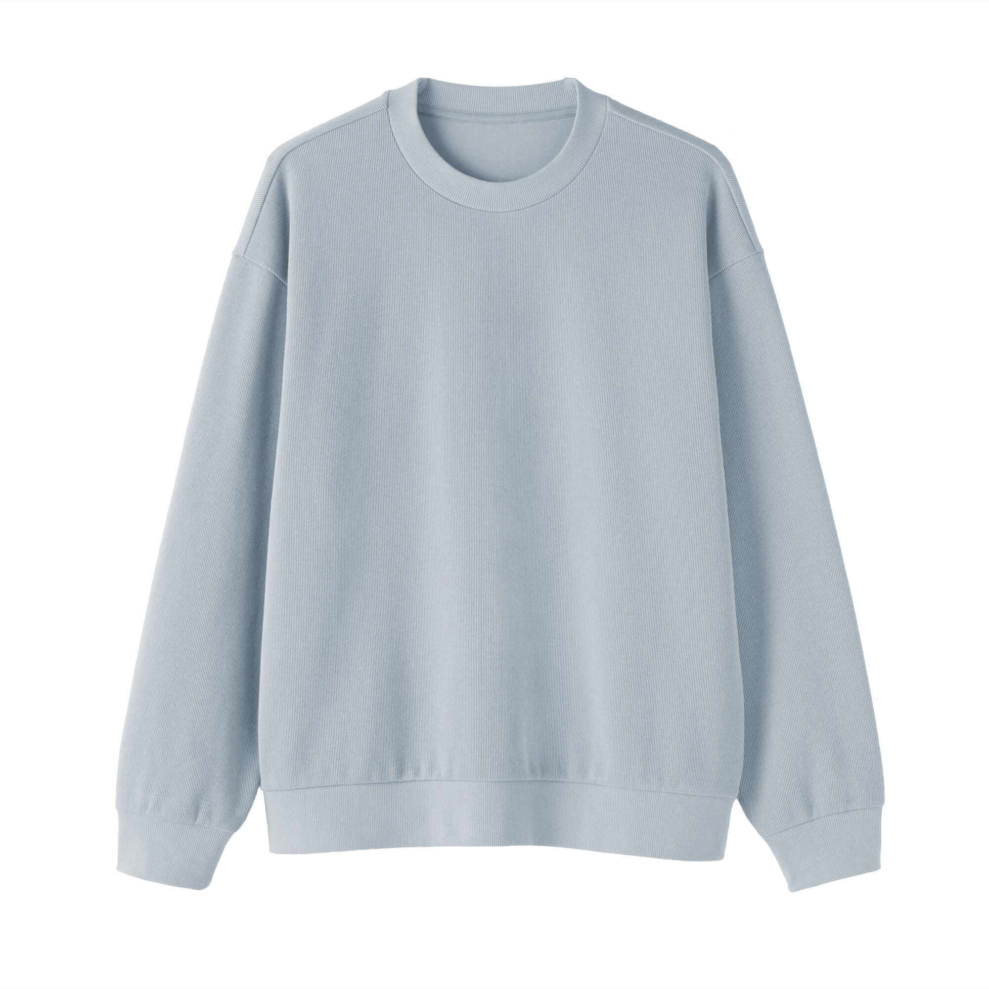 紳士　二重編みクルーネックプルオーバー