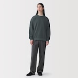 紳士　二重編みクルーネックプルオーバー