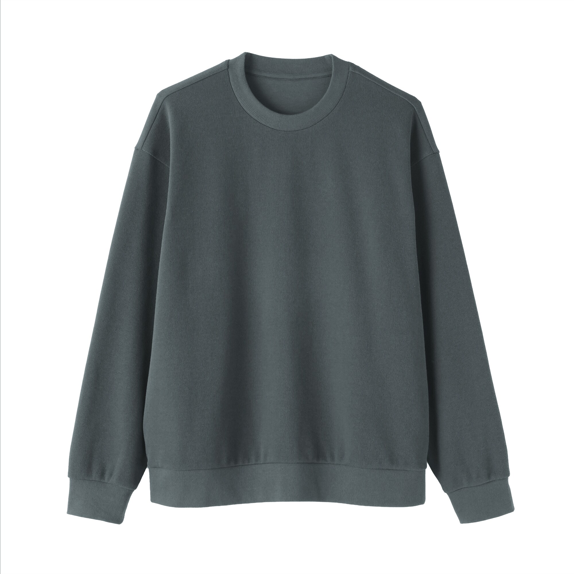 紳士　二重編みクルーネックプルオーバー