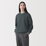 紳士　二重編みクルーネックプルオーバー