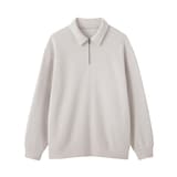 紳士　二重編み衿付きプルオーバー