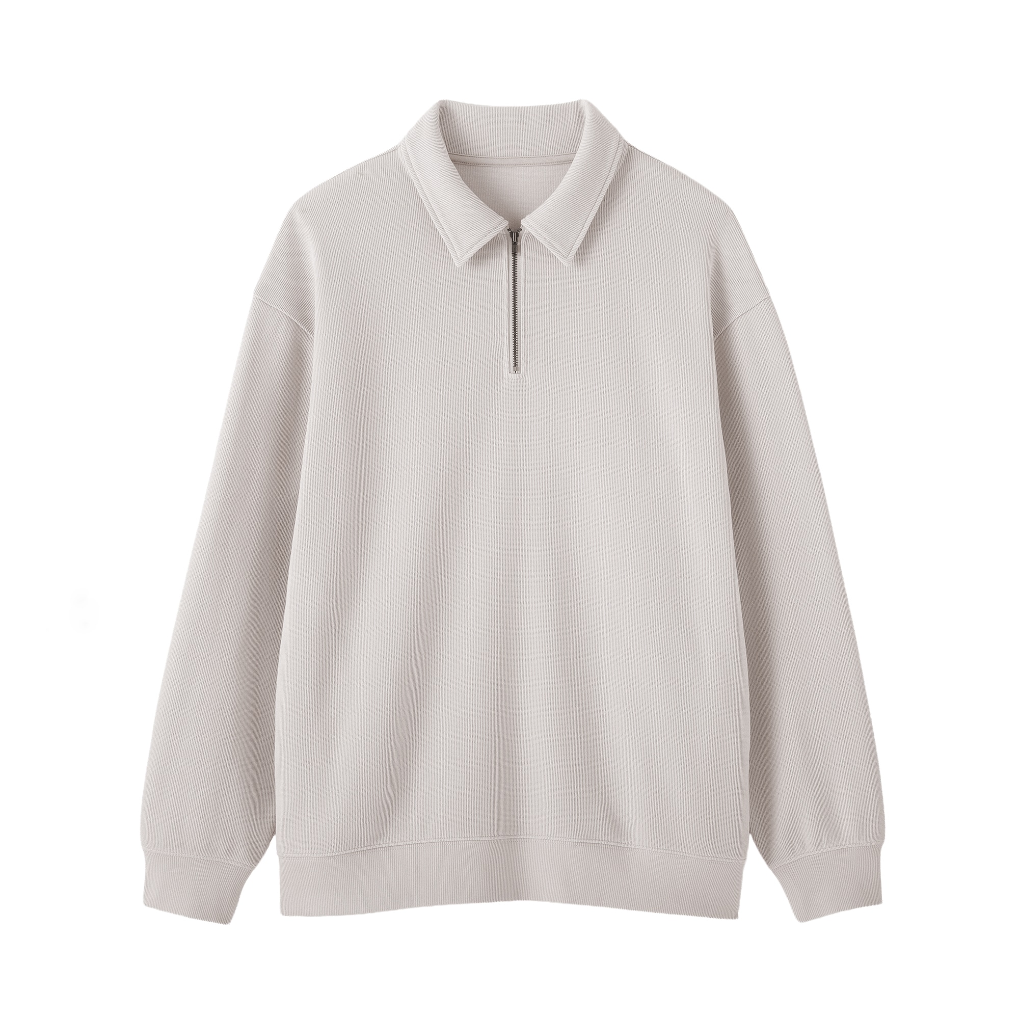 紳士　二重編み衿付きプルオーバー