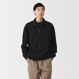 紳士　二重編み衿付きプルオーバー