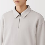 紳士　二重編み衿付きプルオーバー