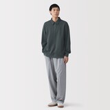 紳士　二重編み衿付きプルオーバー