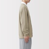 紳士　二重編みＶネックカーディガン