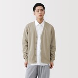 紳士　二重編みＶネックカーディガン