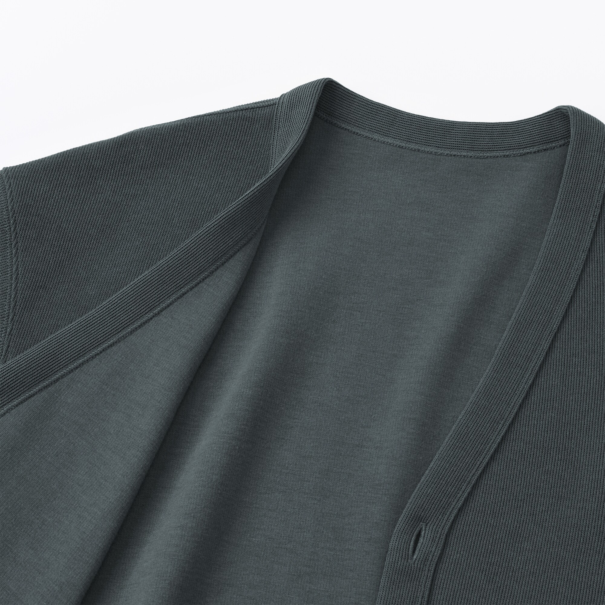 紳士　二重編みＶネックカーディガン