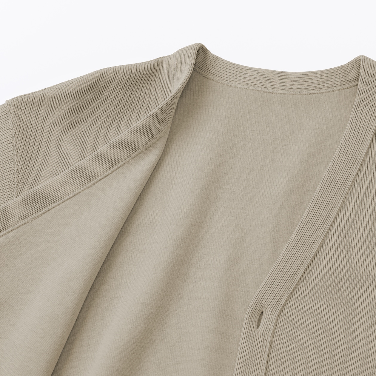 紳士　二重編みＶネックカーディガン