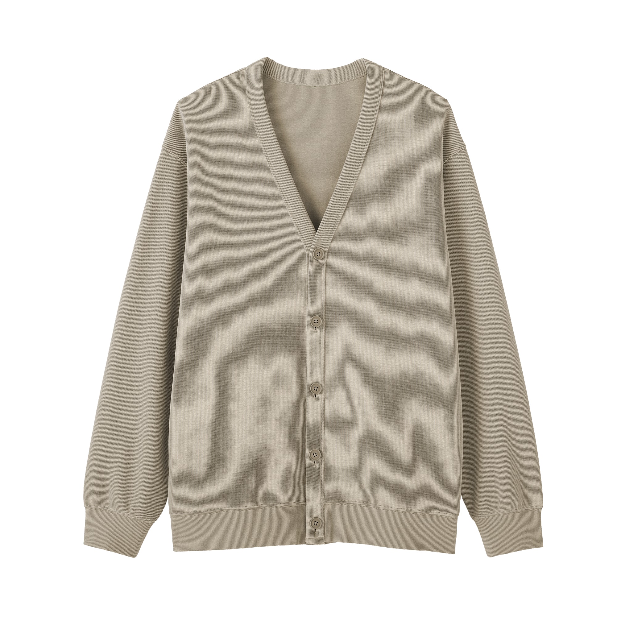 紳士　二重編みＶネックカーディガン