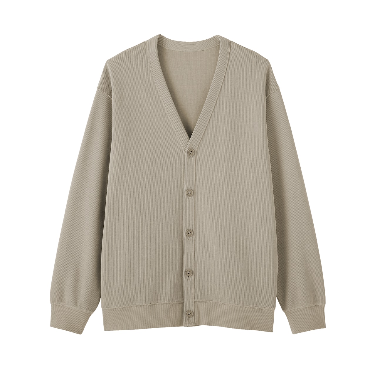 紳士　二重編みＶネックカーディガン
