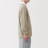 紳士　二重編みＶネックカーディガン