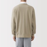 紳士　二重編みＶネックカーディガン