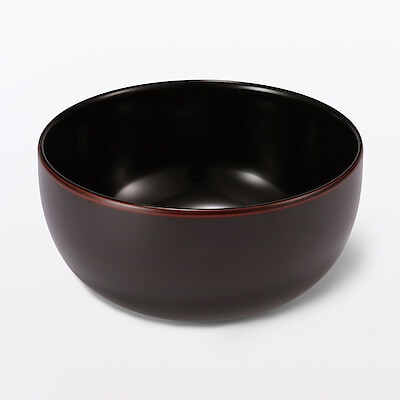 【１１月中旬発売予定】河和田塗り　ボウル／大　溜漆・約直径１２×高さ６ｃｍ