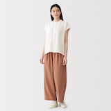 婦人　風を通す　フレンチスリーブブラウス