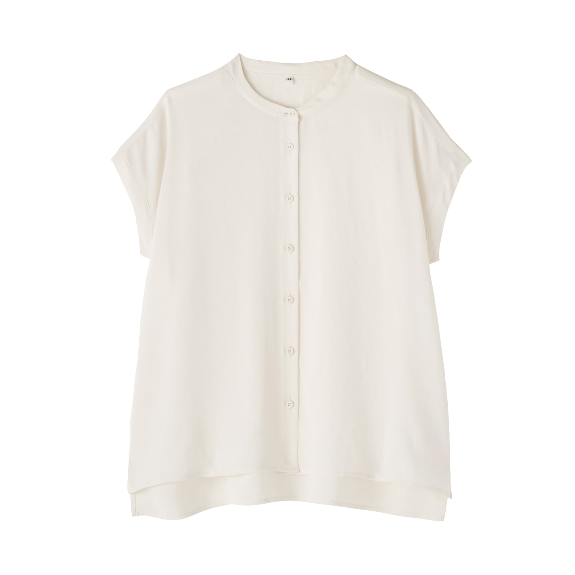 婦人　風を通す　フレンチスリーブブラウス