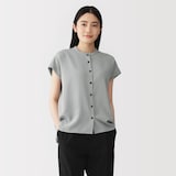 婦人　風を通す　フレンチスリーブブラウス