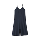 婦人　風を通す　ストレッチサッカーサロペット