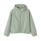 婦人　風を通すストレッチサッカー　ＵＶカット　フルジップパーカ