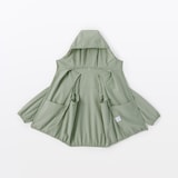 婦人　風を通すストレッチサッカー　ＵＶカット　フルジップパーカ