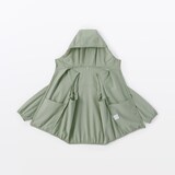 婦人　風を通すストレッチサッカー　ＵＶカット　フルジップパーカ