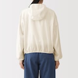 婦人　風を通すストレッチサッカー　ＵＶカット　フルジップパーカ