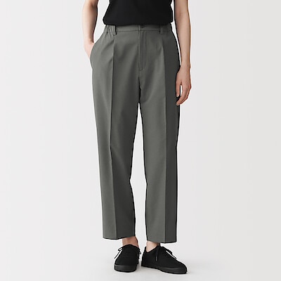 【４月中旬発売予定】婦人　風を通す　ストレッチサッカーイージーテーパードパンツ