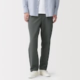 紳士　風を通すストレッチサッカーノータックパンツ