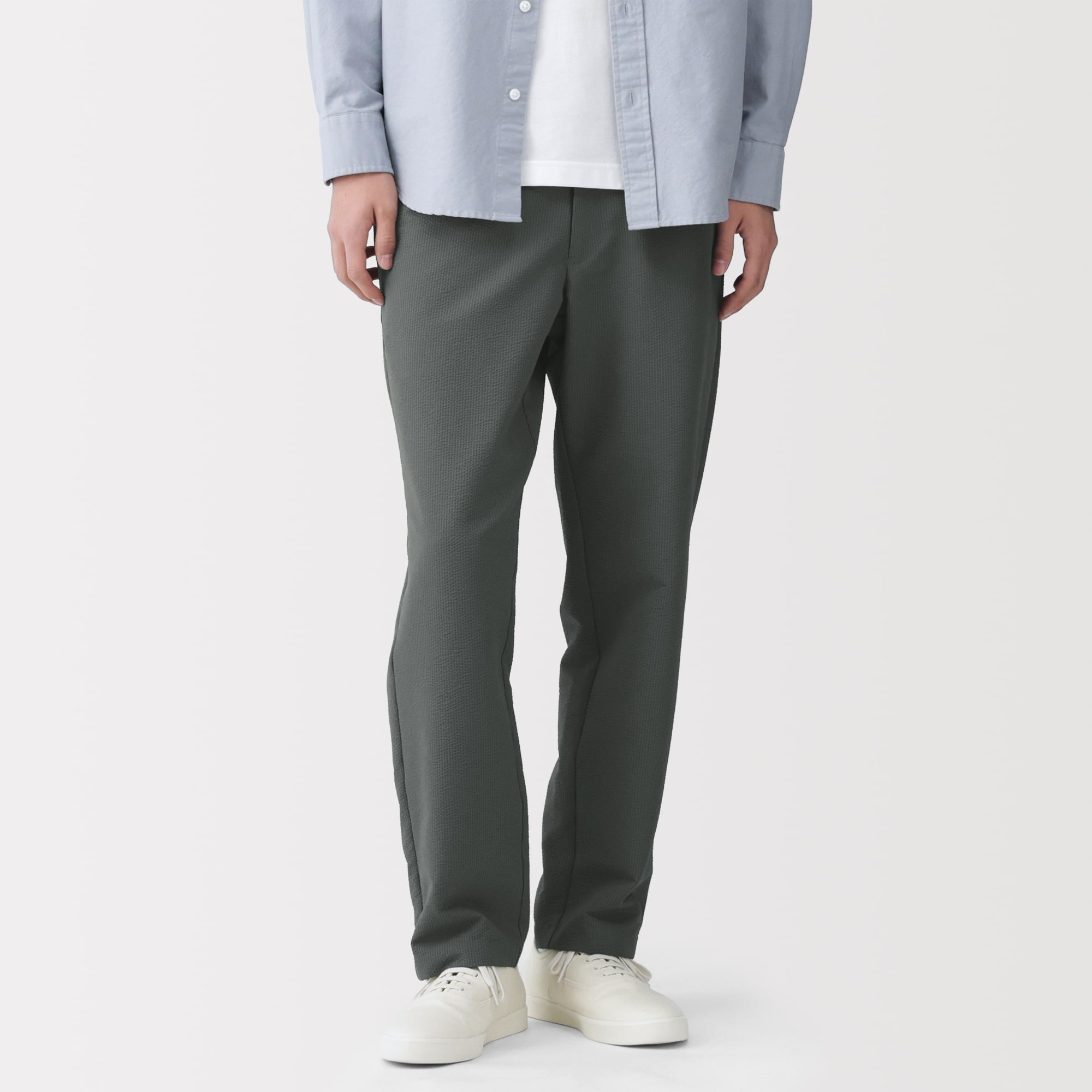 紳士 風を通すストレッチサッカーノータックパンツ | 無印良品