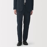 紳士　風を通すストレッチサッカーノータックパンツ