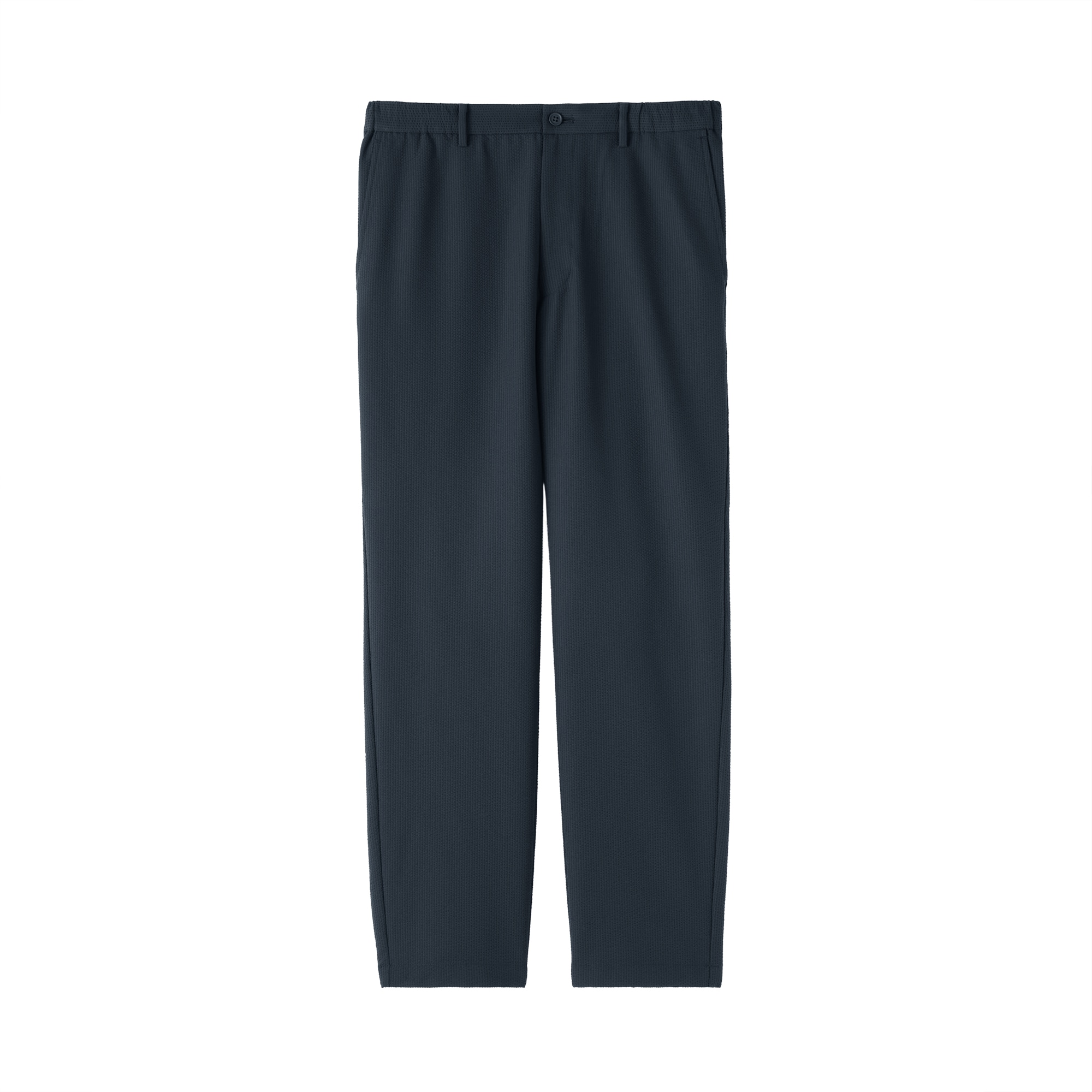 紳士　風を通すストレッチサッカーノータックパンツ