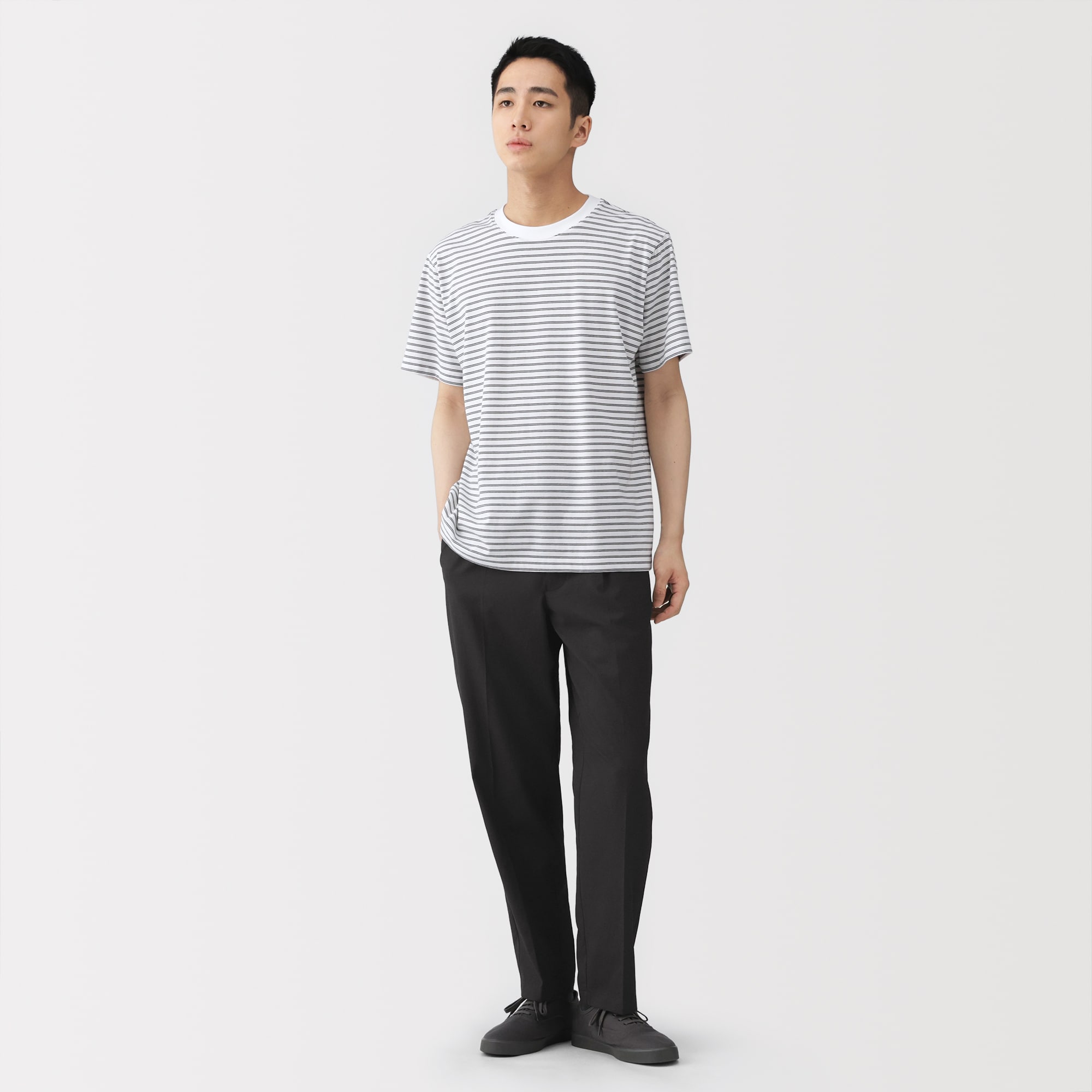 紳士 風を通すタックテーパードパンツ | 無印良品