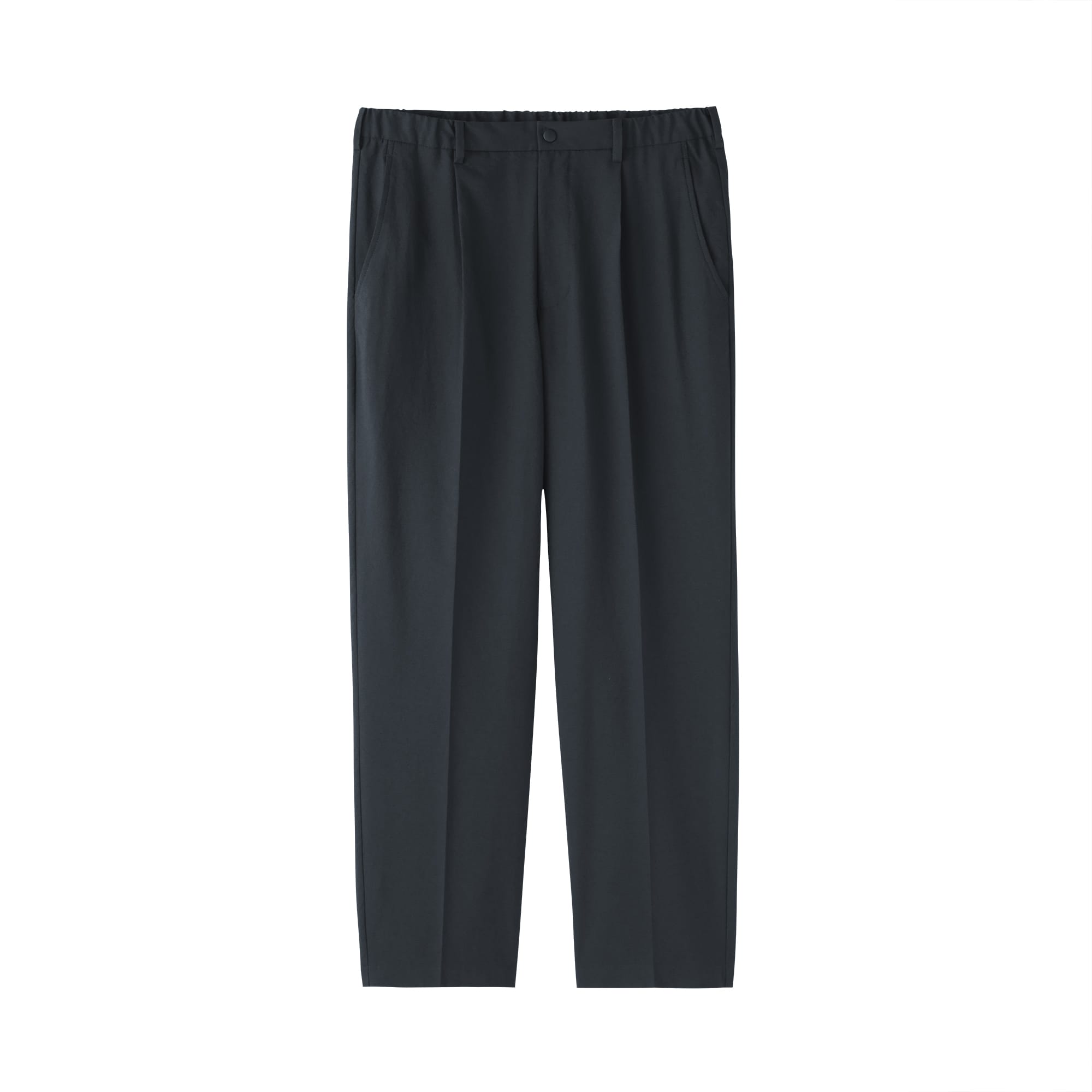 紳士　風を通すタックテーパードパンツ