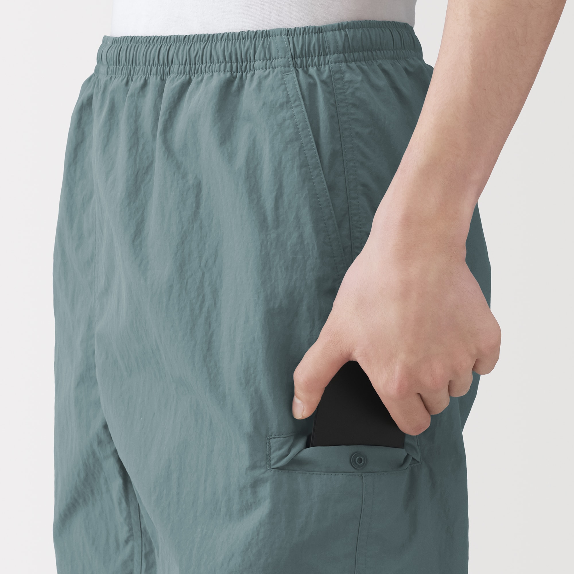 紳士 撥水ナイロンポケッタブルショートパンツ | 無印良品