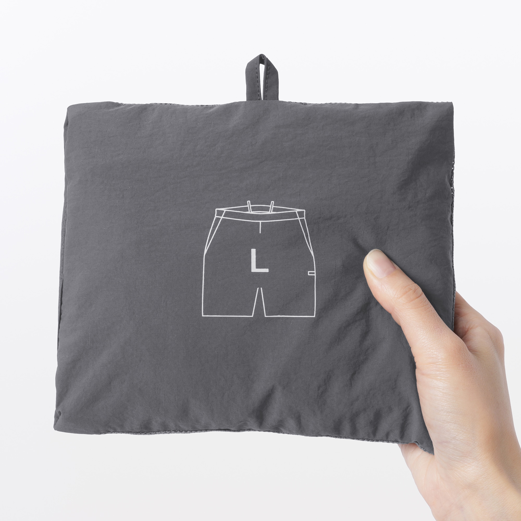 紳士　撥水ナイロンポケッタブルショートパンツ