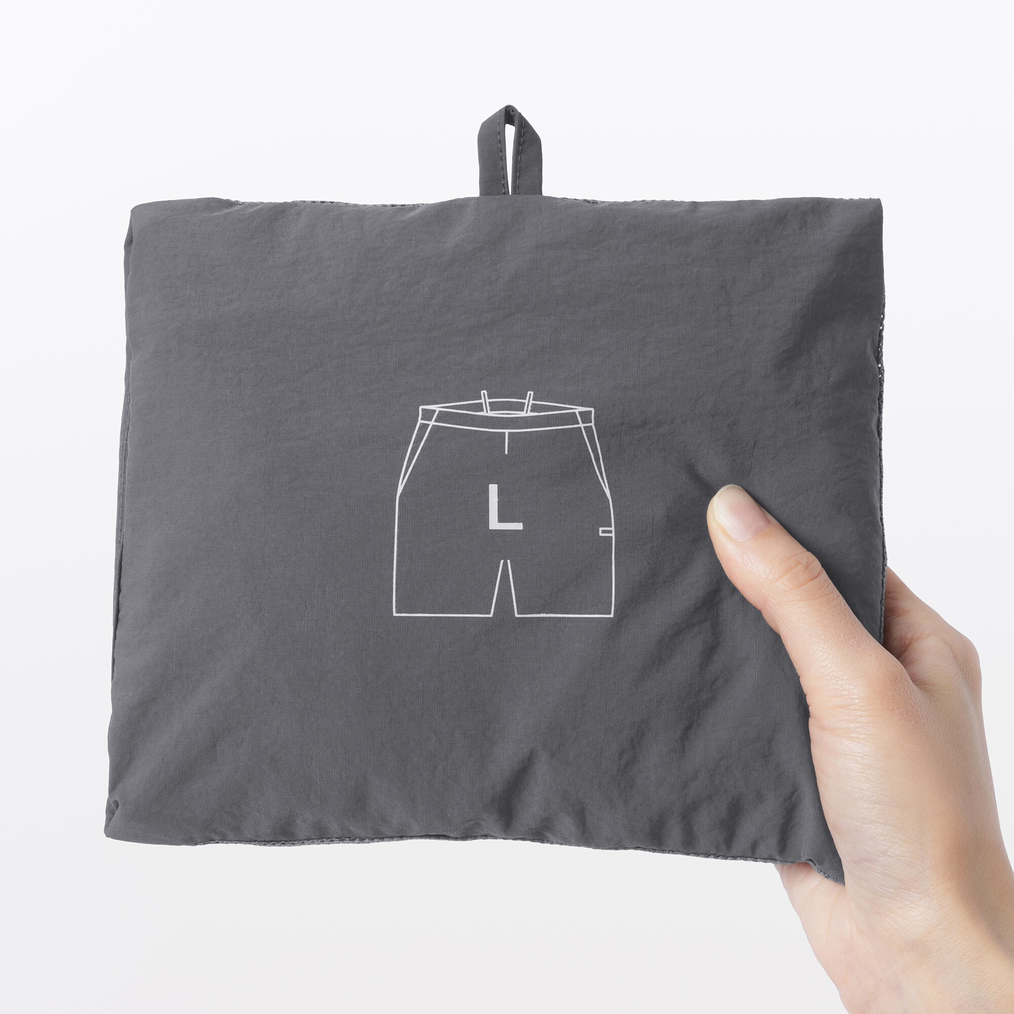 紳士　撥水ナイロンポケッタブルショートパンツ