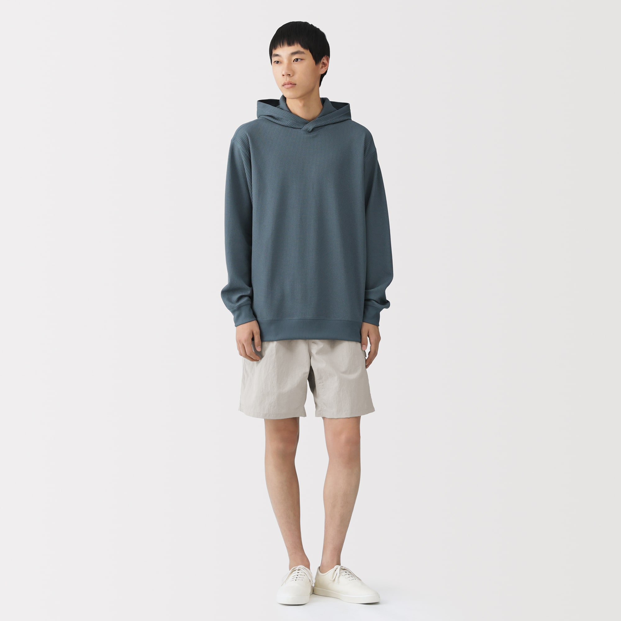 紳士　撥水ナイロンポケッタブルショートパンツ