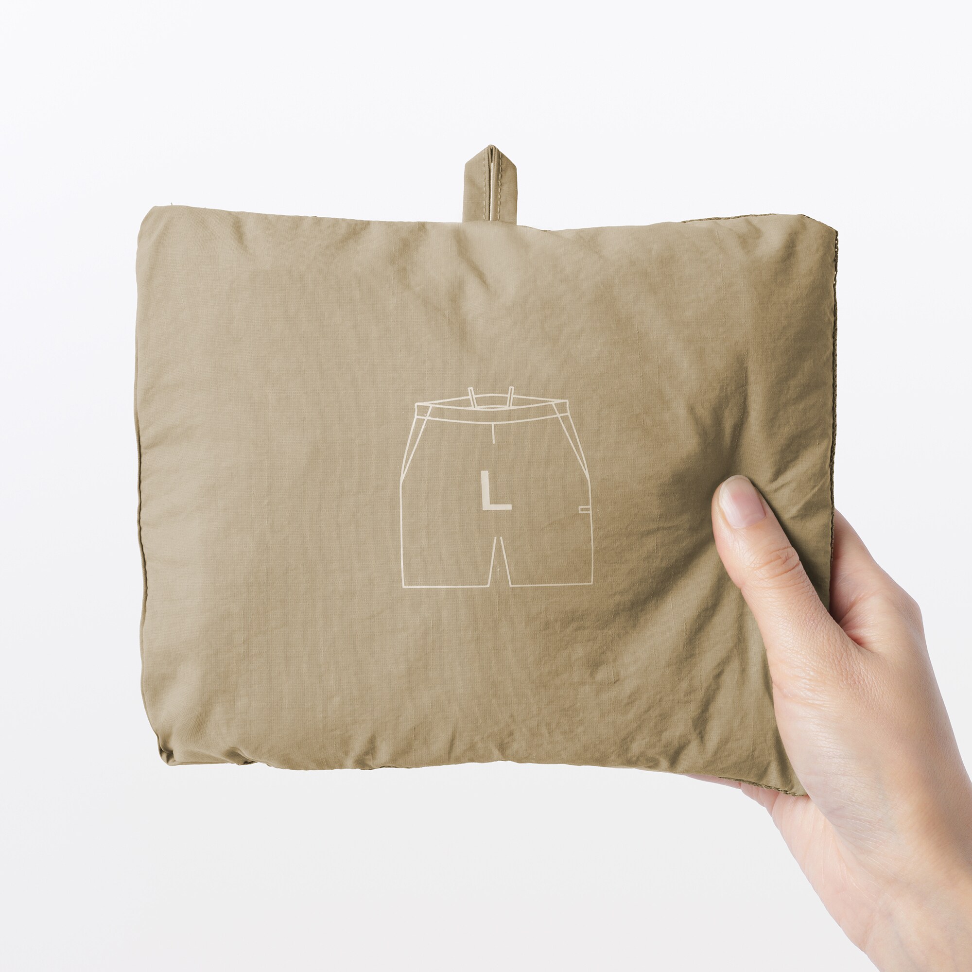 紳士　撥水ナイロンポケッタブルショートパンツ