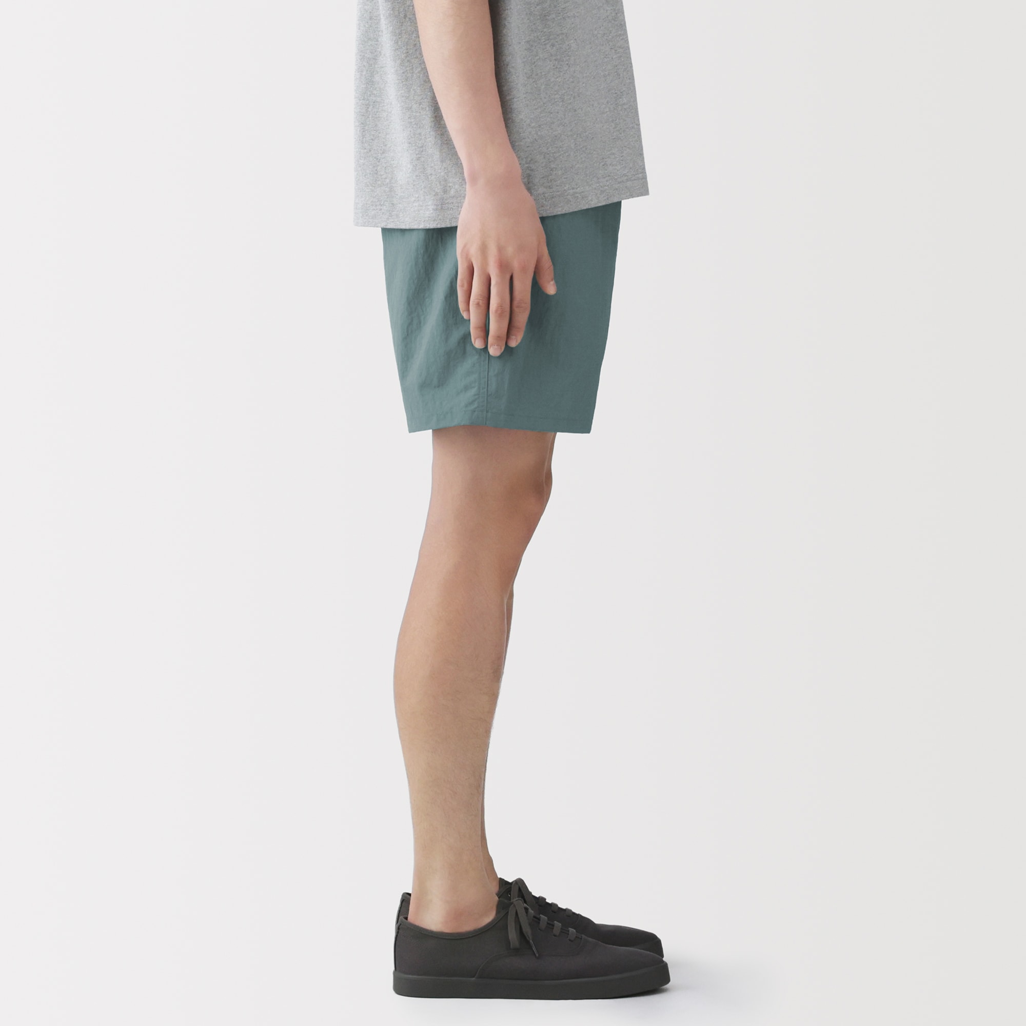 紳士 撥水ナイロンポケッタブルショートパンツ | 無印良品