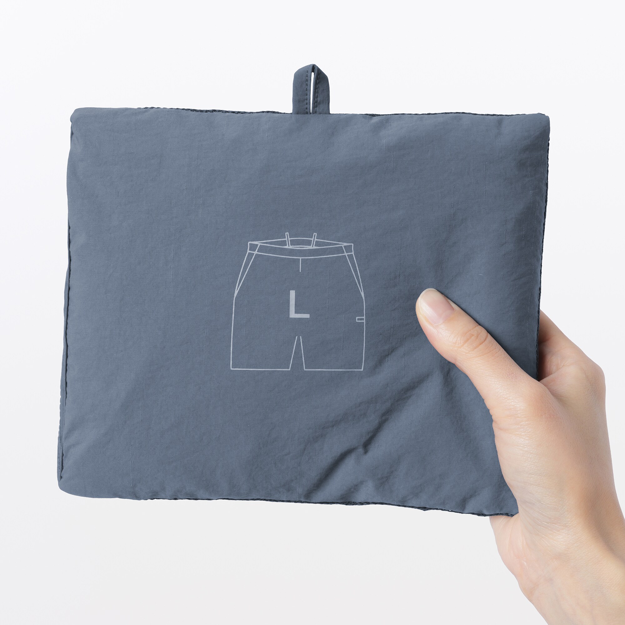 紳士　撥水ナイロンポケッタブルショートパンツ