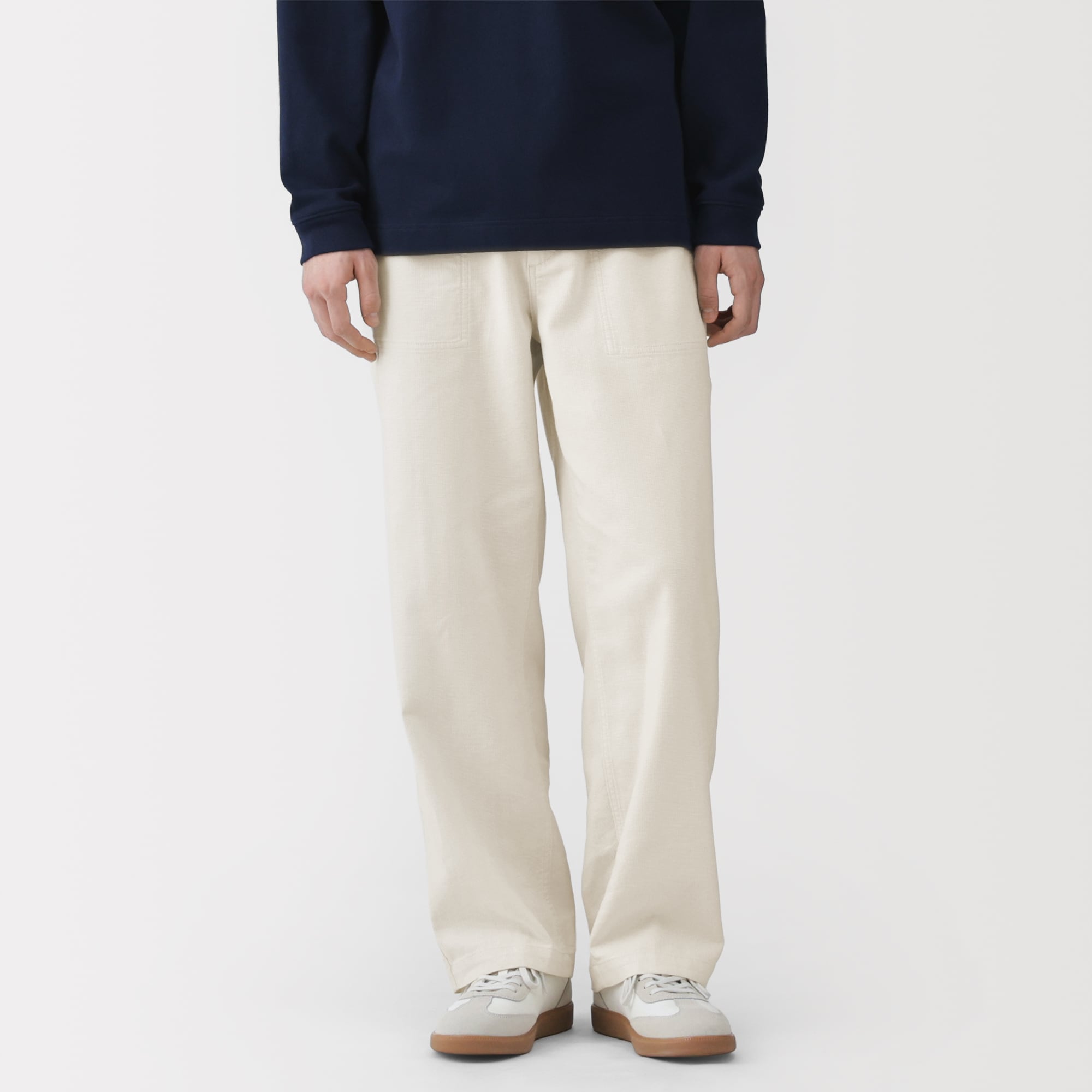 紳士　ジュート混ベイカーパンツ