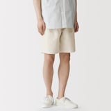 紳士　ジュート混ショートパンツ