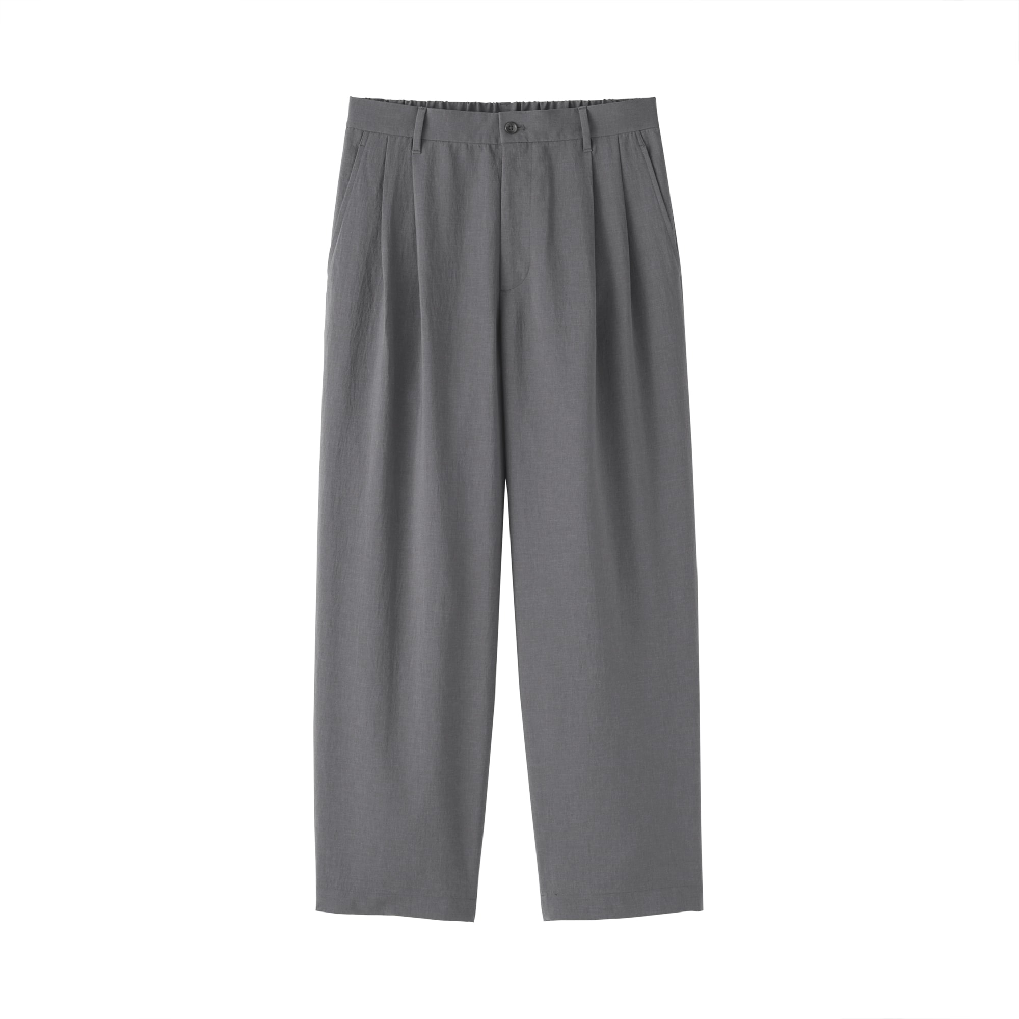 紳士　風を通すツータックパンツ