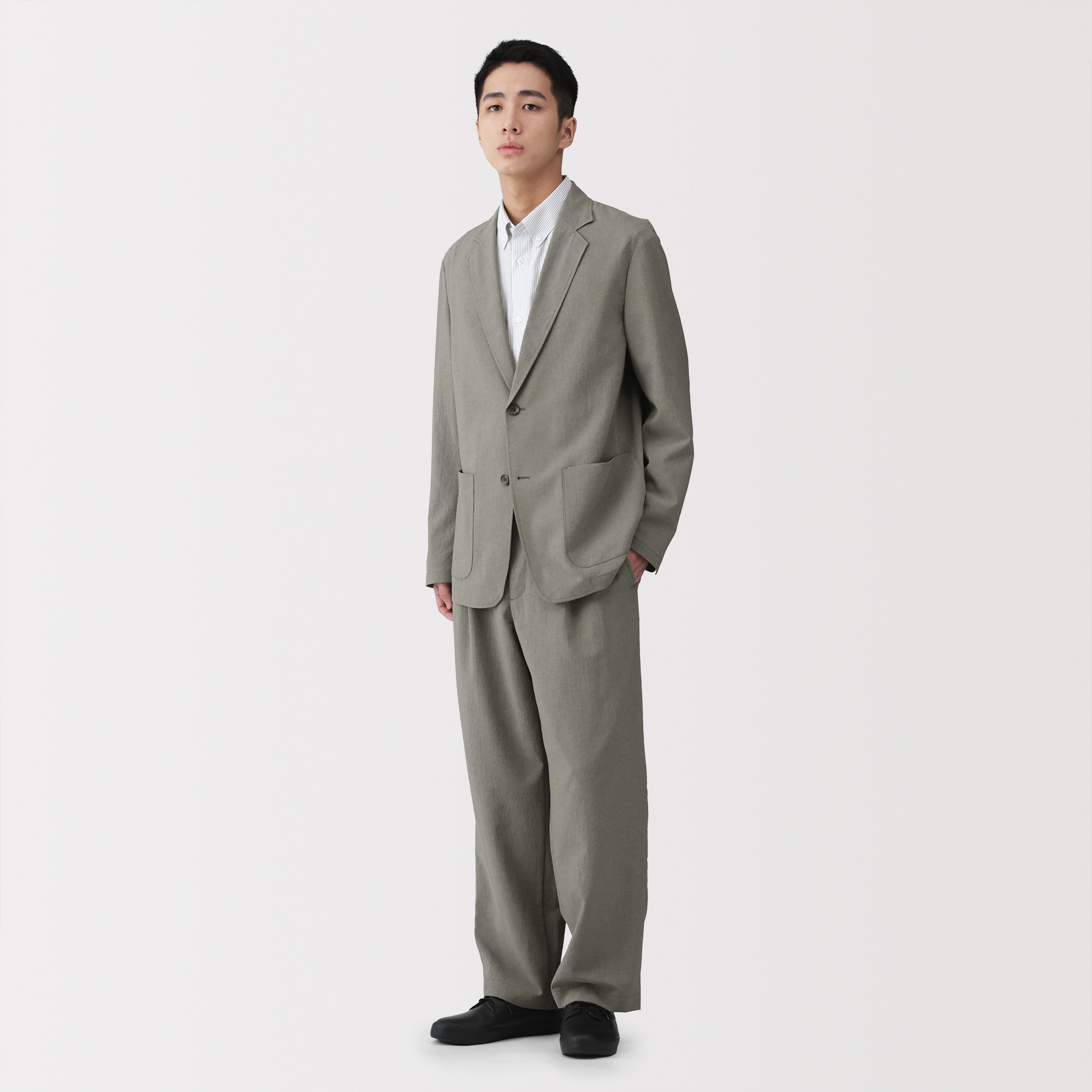 紳士 風を通すツータックパンツ | 無印良品