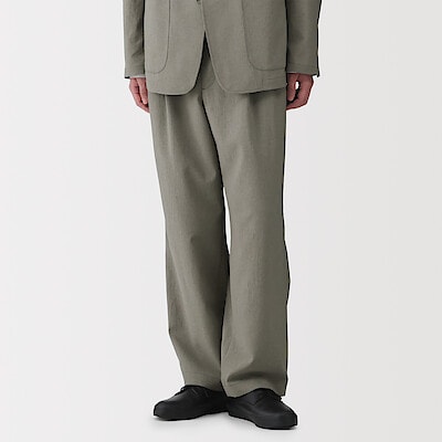 【５月中旬発売予定】紳士　風を通すツータックパンツ