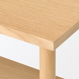 手軽に組み立てられる木製シェルフ　棚２段　オーク材突板